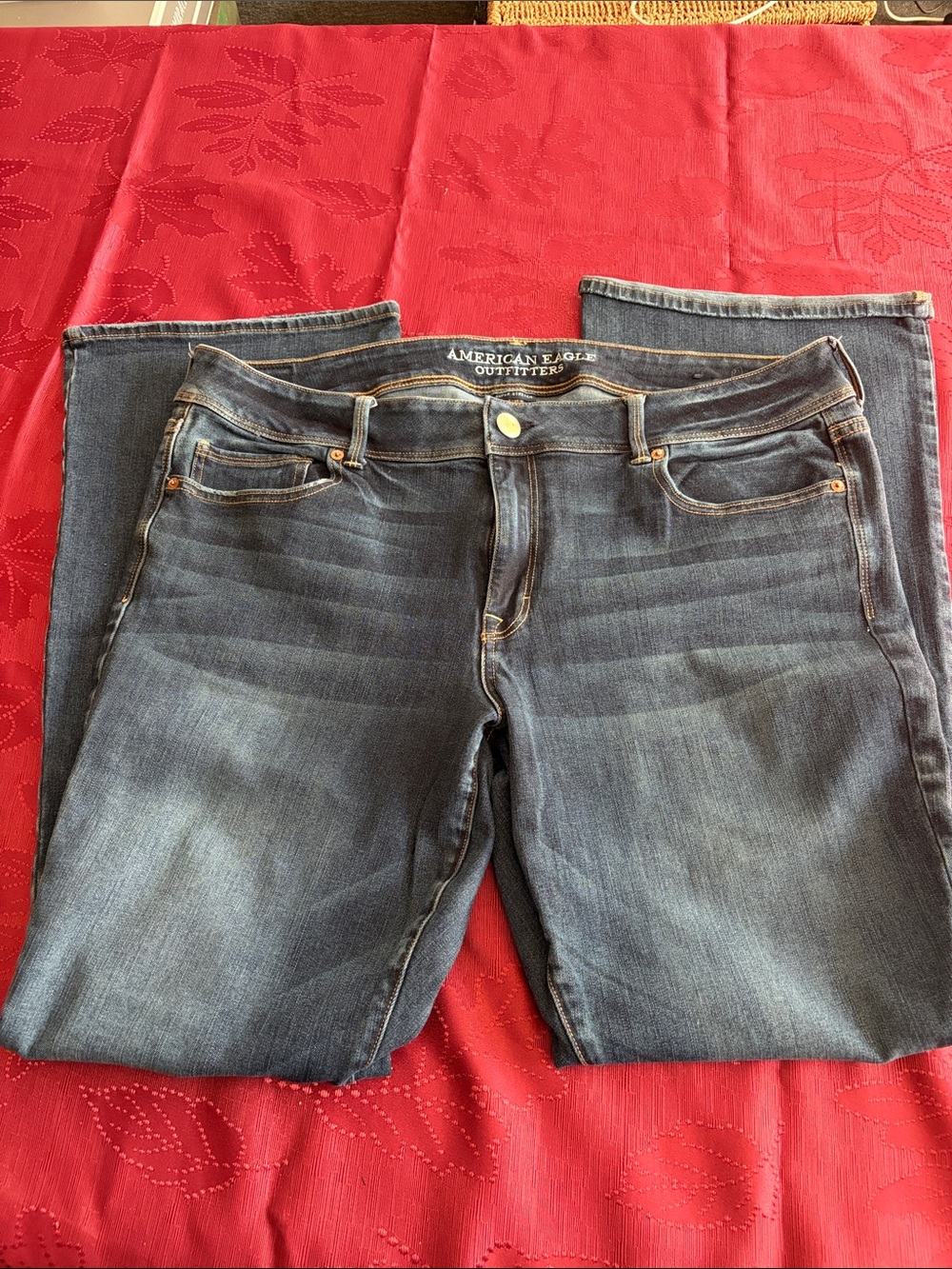 American Eagle Outfitters Women's kick boot - Dark Blue Wash 18 reg